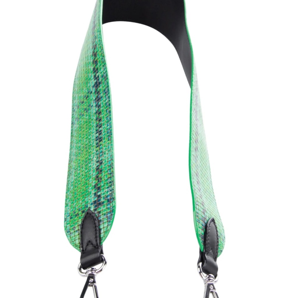 MZ Wallace Green Plaid Leather Strap